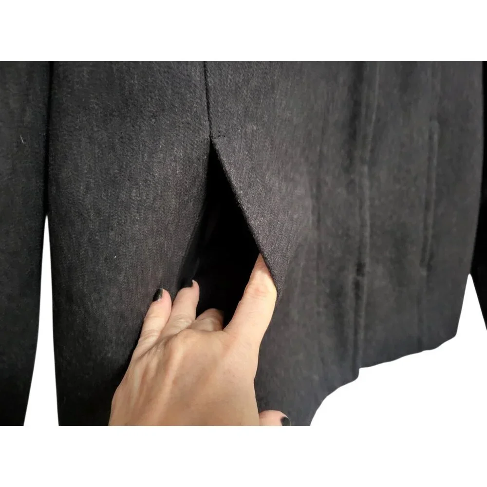 J. Crew Wool Blend Hooded Cropped Jacket Black Coat